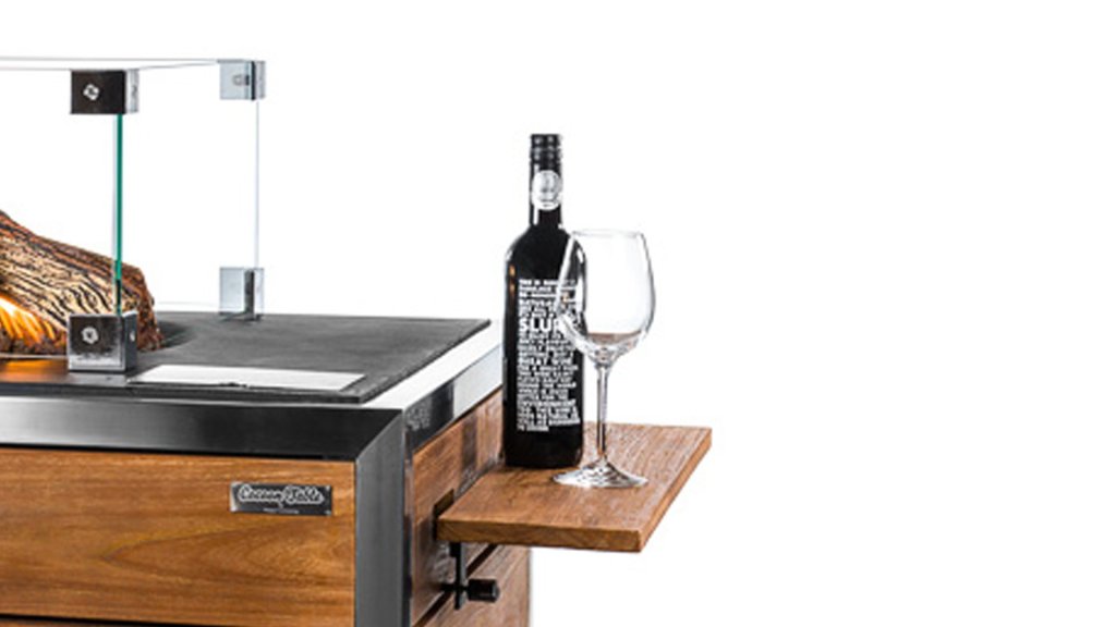 houten side table teakhout groot