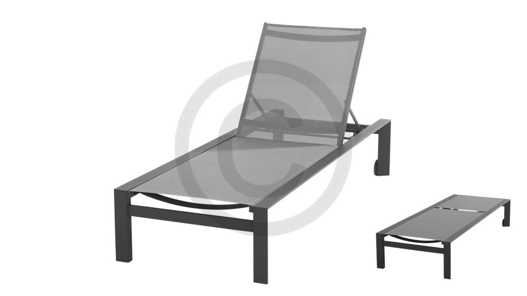 taste 4seasons tropic sunbed matt carbon