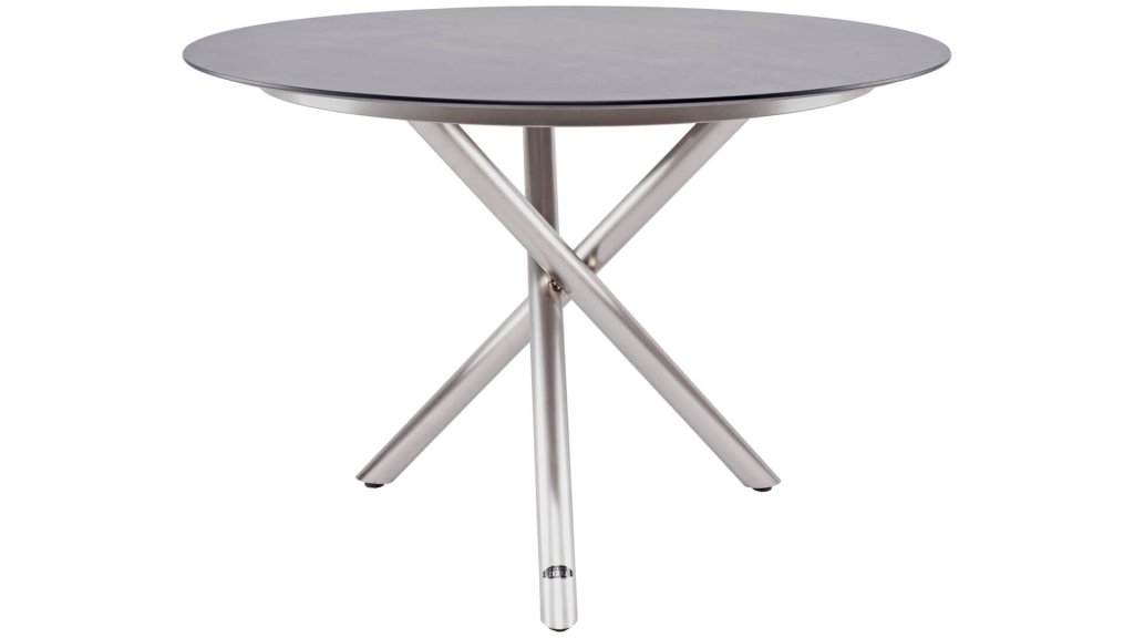 zebra mikado table stainless steel laminate beton 110cm