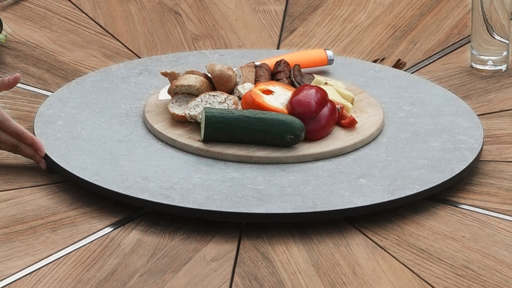 oryx edge tisch tafel zebra draaiplateau