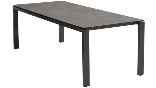4 seasons outdoor goa dining table 220cm alu hpl dark grey
