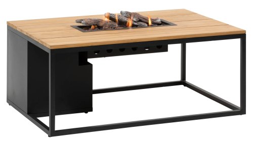 cosifires cosiloft vuurtafel 120cm black teak natural