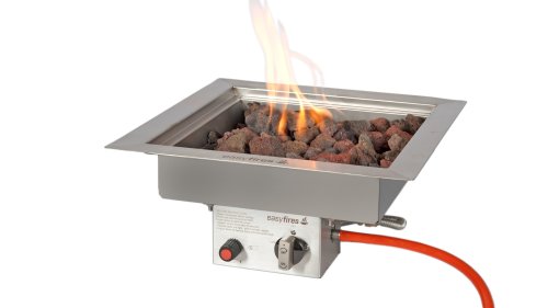 Easyfires Inbouwbrander Vierkant Groot RVS