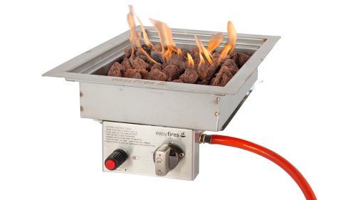 Easyfires Inbouwbrander Vierkant Klein RVS 