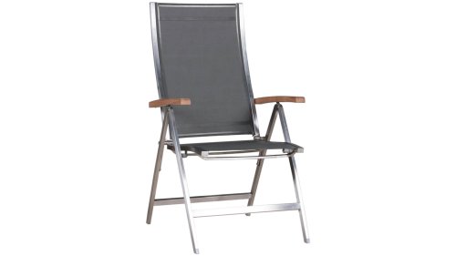 zebra one adjustable chair teak dark grey
