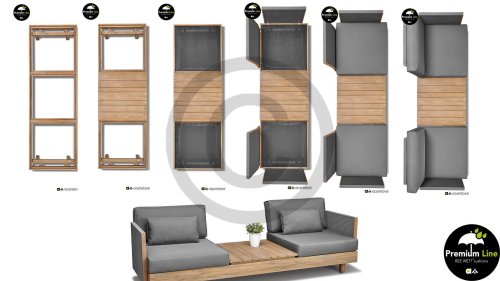 applebee module x loungeset teak